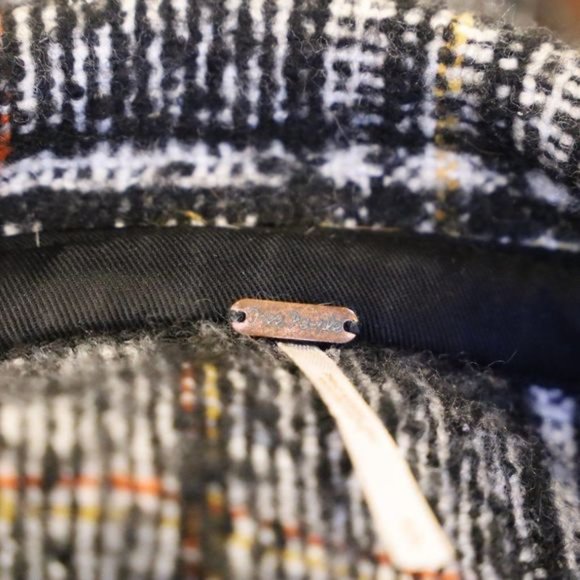 Free People Slouchy Eisenhower Plaid Cropped Jacket Sz S - Picture 5 of 7